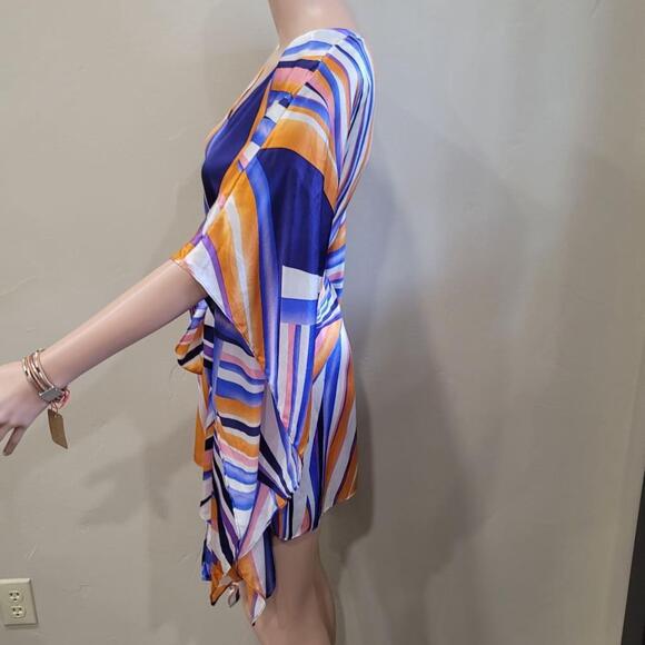 Zoa silk dress size small beautiful multi colored design. - Picture 3 of 16